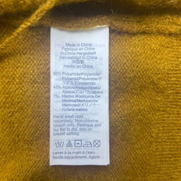 Madewell Yellow Sweater Alpaca Wool Fall Soft XXS - Picture 11 of 11